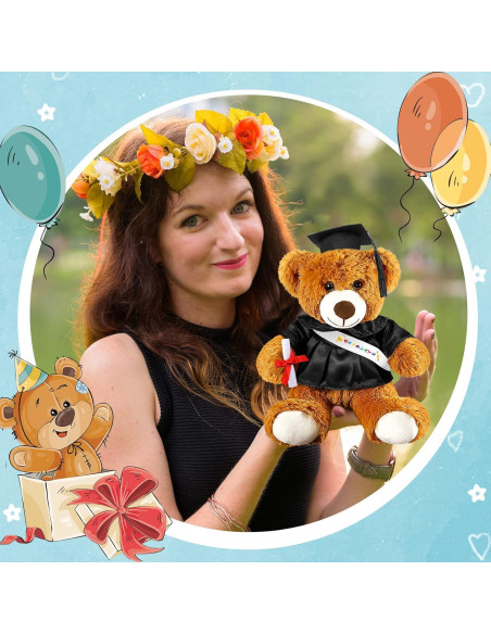 Oso de Graduación 2025 Foilswirl 35 cm con Toga y Gorro Oso de Graduación 2025 Foilswirl 35 cm con Toga y Gorro