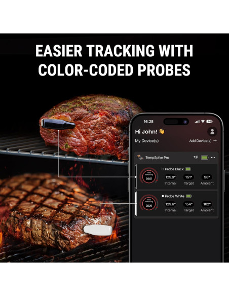 Termómetro de Carne Inalámbrico ThermoPro 2 Sondas Digital
