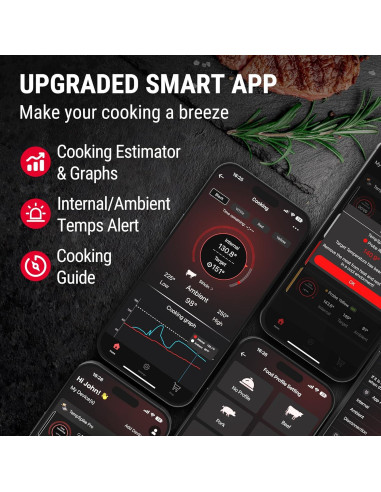 Termómetro de Carne Inalámbrico ThermoPro 2 Sondas Digital
