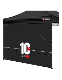 Pared Lateral de Carpa 10x10 KaKuEike Negra Impermeable 600D