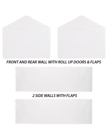 Kit de Pared Lateral King Canopy 823 x 548 cm Blanco