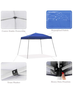 Carpa Plegable GDY 10x10 Azul Impermeable para Eventos 2