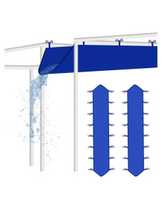 Canalón de Lluvia Rainmae 2 Piezas para Carpa 3x3m Azul