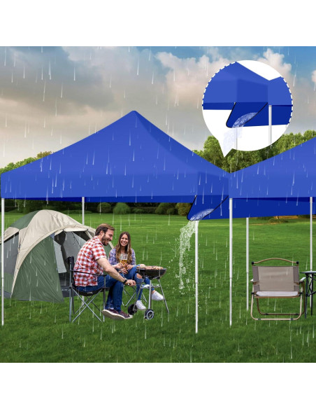 Canalón de Lluvia Rainmae 2 Piezas para Carpa 3x3m Azul