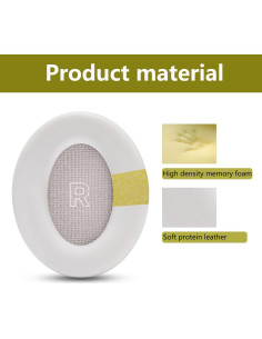 Almohadillas de Repuesto ACCIUK para Auriculares Bose QC Ultra - 1 Par Blanco 2