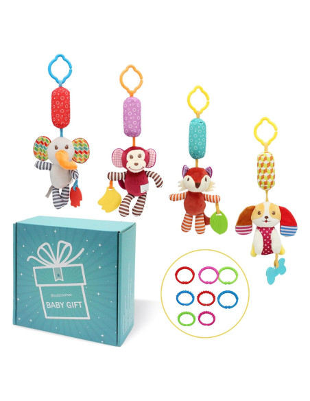 Sonajeros de Calcetines para Bebés Taoyi 12 Piezas Animales