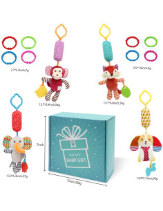 Sonajeros de Calcetines para Bebés Taoyi 12 Piezas Animales 2