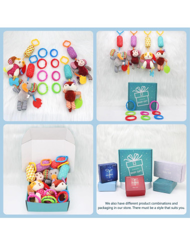 Sonajeros de Calcetines para Bebés Taoyi 12 Piezas Animales