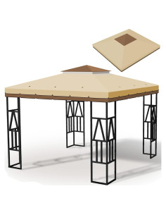 Cubierta de Gazebo Homegroove 3x3m Impermeable Doble Techo