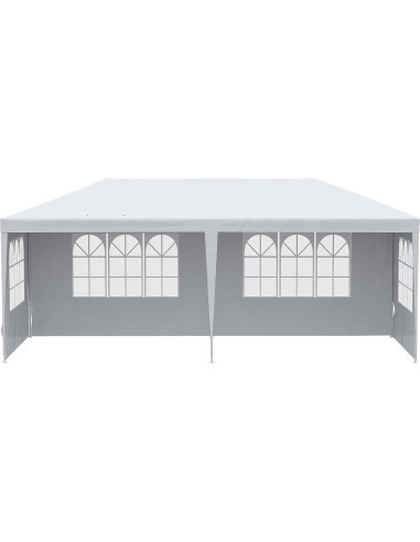 Carpa Grande para Fiestas AnhuaUSA 5.84x2.95m Blanca con Paredes