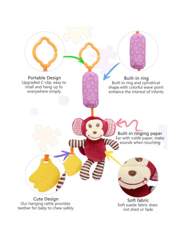 Sonajeros de Calcetines para Bebés Taoyi 12 Piezas Animales