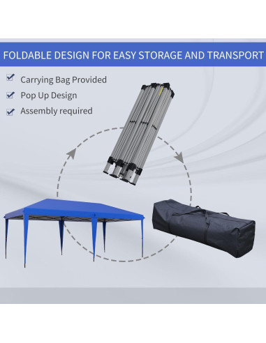 Carpa Plegable Genérico 3x6m Alta Resistencia Azul