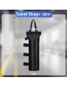 Paquete de 12 bolsas de peso para toldo Voittozege 50.8x20 cm 2