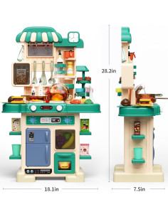 Juego de Cocina Infantil Eohemeral con Luces y Sonidos Verde 2