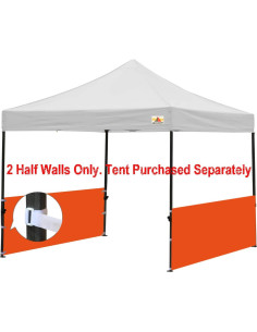 Paredes Laterales para Carpa Plegable ABCCANOPY Naranja 2 Pzas 2