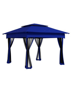 Carpa Plegable Genérico 11x11 Pies con Red Desmontable Azul