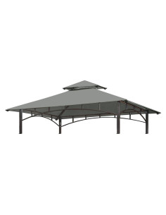 Cubierta de Reemplazo para Gazebo Eurmax 5x8 Gris UV Resistente