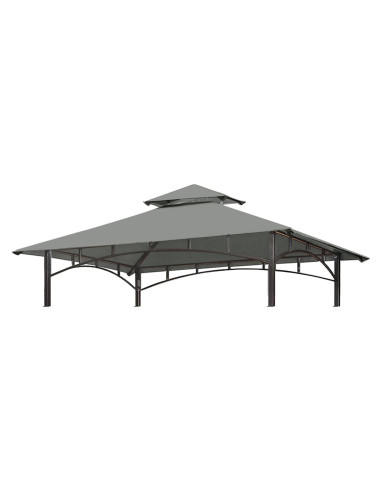 Cubierta de Reemplazo para Gazebo Eurmax 5x8 Gris UV Resistente