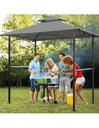 Cubierta de Reemplazo para Gazebo Eurmax 5x8 Gris UV Resistente