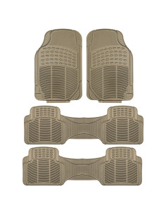 Alfombrilla de Goma Beige FH Group - Ajuste Universal 3 Filas