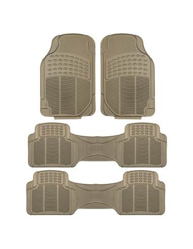 Alfombrilla de Goma Beige FH Group - Ajuste Universal 3 Filas