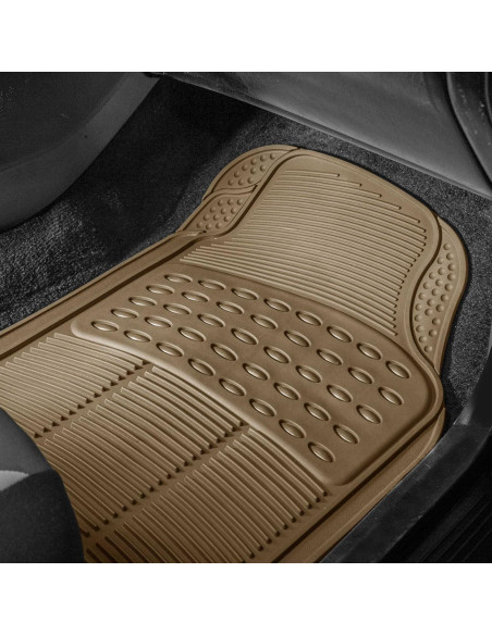Alfombrilla de Goma Beige FH Group - Ajuste Universal 3 Filas