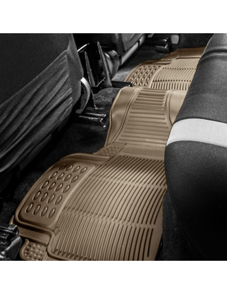 Alfombrilla de Goma Beige FH Group - Ajuste Universal 3 Filas