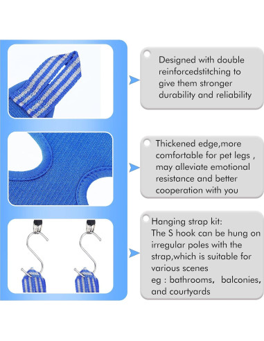 Hamaca de Aseo para Mascotas Ferraycle 14 en 1 Azul