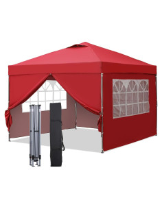 Carpa Plegable GDY 10x10ft Impermeable con Paredes Laterales