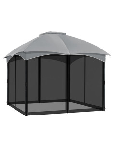 COWVIE Malla de Reemplazo para Gazebo 3.05m x 3.05m Negra
