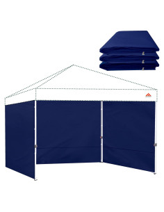Paredes Laterales Carpa Plegable JANCANOPY 3 Pcs 1.98x3.05m Azul Marino