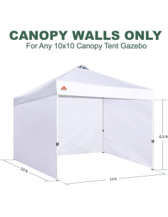 Paredes Laterales Carpa Plegable JANCANOPY 3 Pcs 1.98x3.05m Azul Marino 2