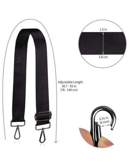 Correa Ancha Ajustable para Bolso Cruzado ALLZEDREAM 3.8 cm