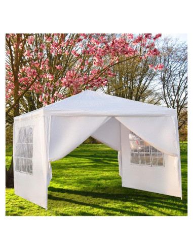 Carpa 3x3m ACLULION Blanca con 4 Paredes para Eventos