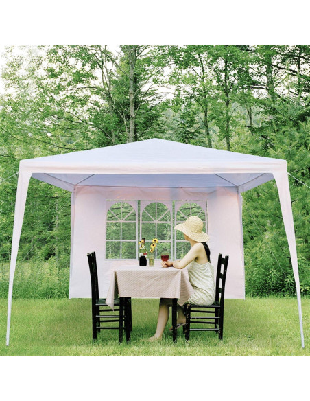 Carpa 3x3m ACLULION Blanca con 4 Paredes para Eventos