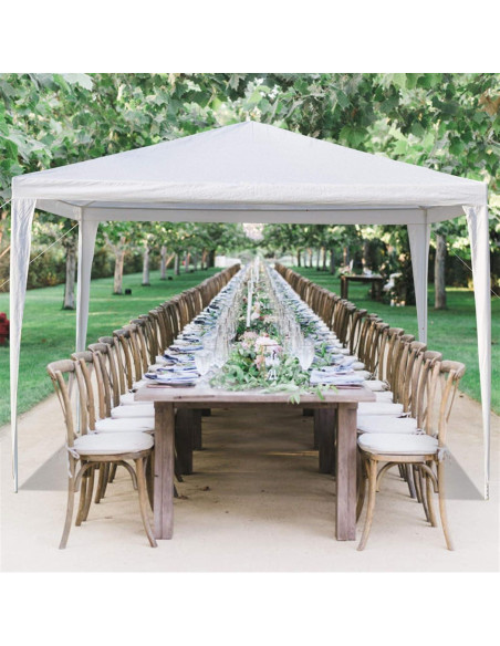 Carpa 3x3m ACLULION Blanca con 4 Paredes para Eventos