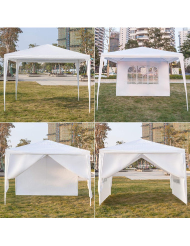 Carpa 3x3m ACLULION Blanca con 4 Paredes para Eventos