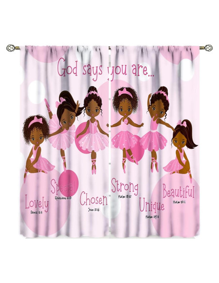 Cortinas Blackout Rosa Ballerina 2 Paneles 66x213 cm