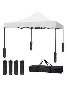 Toldo Plegable 3x3m PayLessHere Blanco con Protección UV