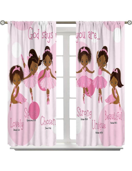 Cortinas Blackout Rosa Ballerina 2 Paneles 66x213 cm