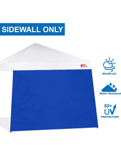 Pared Lateral MASTERCANOPY para Carpa 3x3m Azul Resistente 2