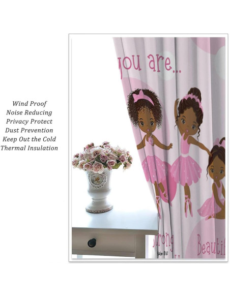 Cortinas Blackout Rosa Ballerina 2 Paneles 66x213 cm