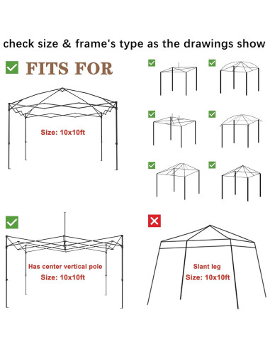 Malla lateral SCOCANOPY 86x120 cm para toldos 10x10 pies