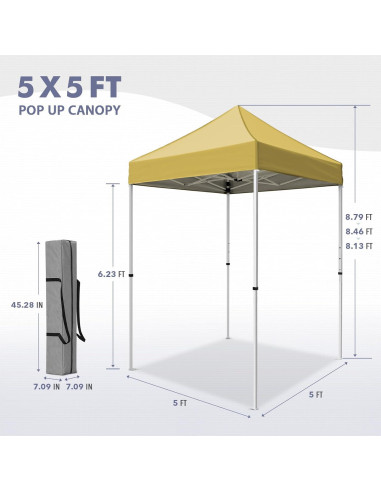 Carpa Pop Up INTER HUT 1.5m x 1.5m Beige Resistente al Agua
