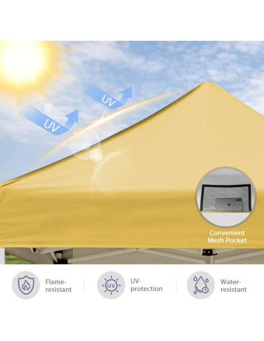 Carpa Pop Up INTER HUT 1.5m x 1.5m Beige Resistente al Agua