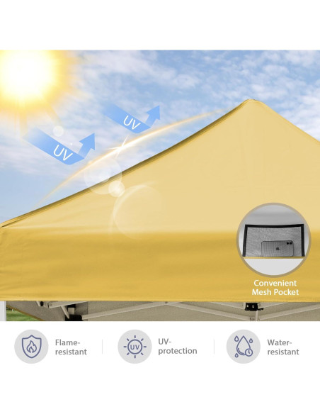 Carpa Pop Up INTER HUT 1.5m x 1.5m Beige Resistente al Agua Carpa Pop Up INTER HUT 1.5m x 1.5m Beige Resistente al Agua