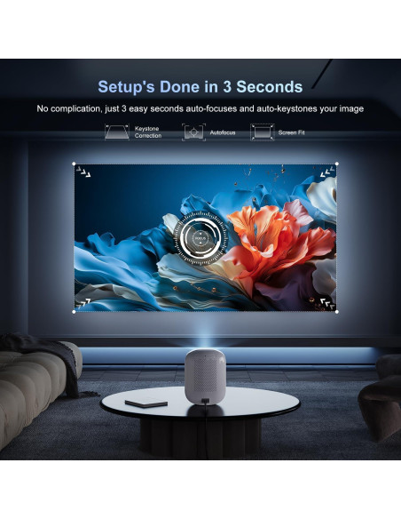 Proyector Mini Portátil ALLIWAVA PR350 Nativo 1080P WiFi 6