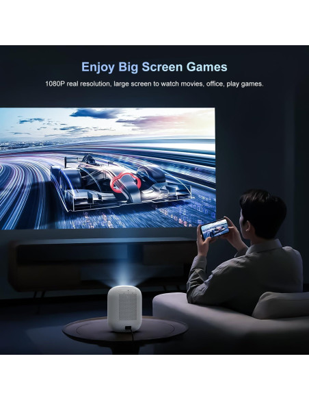 Proyector Mini Portátil ALLIWAVA PR350 Nativo 1080P WiFi 6