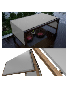 Cubierta de Pérgola ColourTree 1.83x4.27m Impermeable Gris