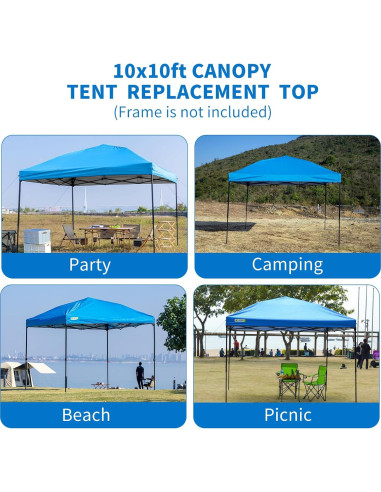 Cubierta de Toldos 3x3m MOQI Impermeable Tela Oxford 150D